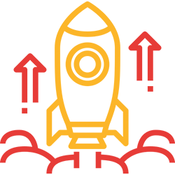A missile going upward indicating academic achievement
