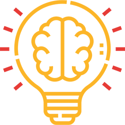 Brain light bulb illustration